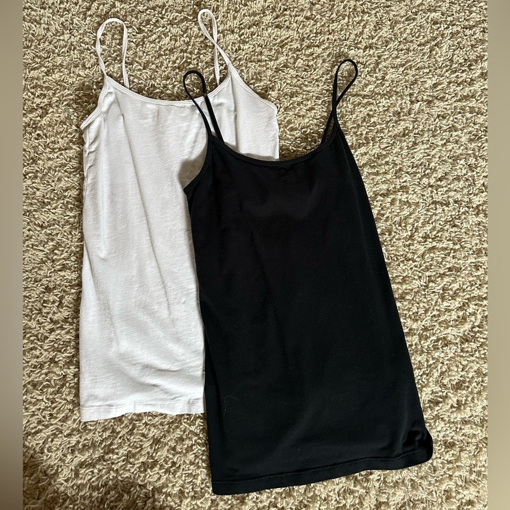 Forever 21 Black and White Spaghetti Straps Size S